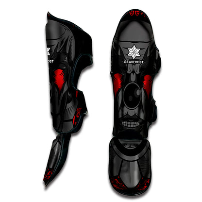 Scary Joker Card Print Muay Thai Shin Guard