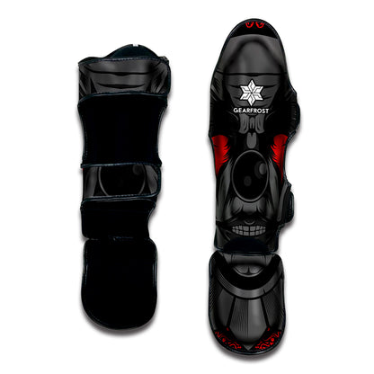 Scary Joker Card Print Muay Thai Shin Guard