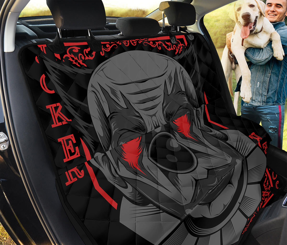 Scary Joker Card Print Pet Car Back Seat Cover