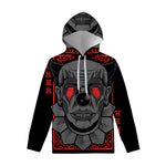 Scary Joker Card Print Pullover Hoodie