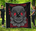 Scary Joker Card Print Quilt