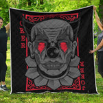 Scary Joker Card Print Quilt