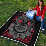 Scary Joker Card Print Quilt