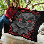 Scary Joker Card Print Quilt