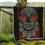 Scary Joker Card Print Quilt