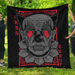 Scary Joker Card Print Quilt