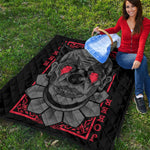 Scary Joker Card Print Quilt