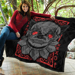 Scary Joker Card Print Quilt