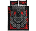 Scary Joker Card Print Quilt Bed Set