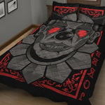 Scary Joker Card Print Quilt Bed Set