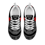 Scary Joker Card Print White Sneakers