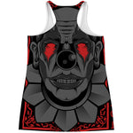 Scary Joker Card Print Women's Racerback Tank Top