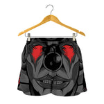 Scary Joker Card Print Women's Shorts