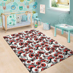 Scary Red Eyeball Pattern Print Area Rug