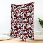 Scary Red Eyeball Pattern Print Blanket