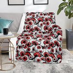 Scary Red Eyeball Pattern Print Blanket