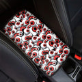 Scary Red Eyeball Pattern Print Car Center Console Cover
