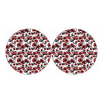 Scary Red Eyeball Pattern Print Car Coasters