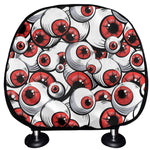 Scary Red Eyeball Pattern Print Car Headrest Covers