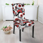 Scary Red Eyeball Pattern Print Dining Chair Slipcover