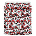 Scary Red Eyeball Pattern Print Duvet Cover Bedding Set