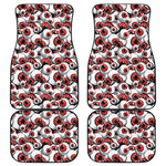 Scary Red Eyeball Pattern Print Front and Back Car Floor Mats