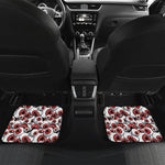 Scary Red Eyeball Pattern Print Front and Back Car Floor Mats