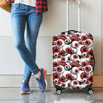 Scary Red Eyeball Pattern Print Luggage Cover
