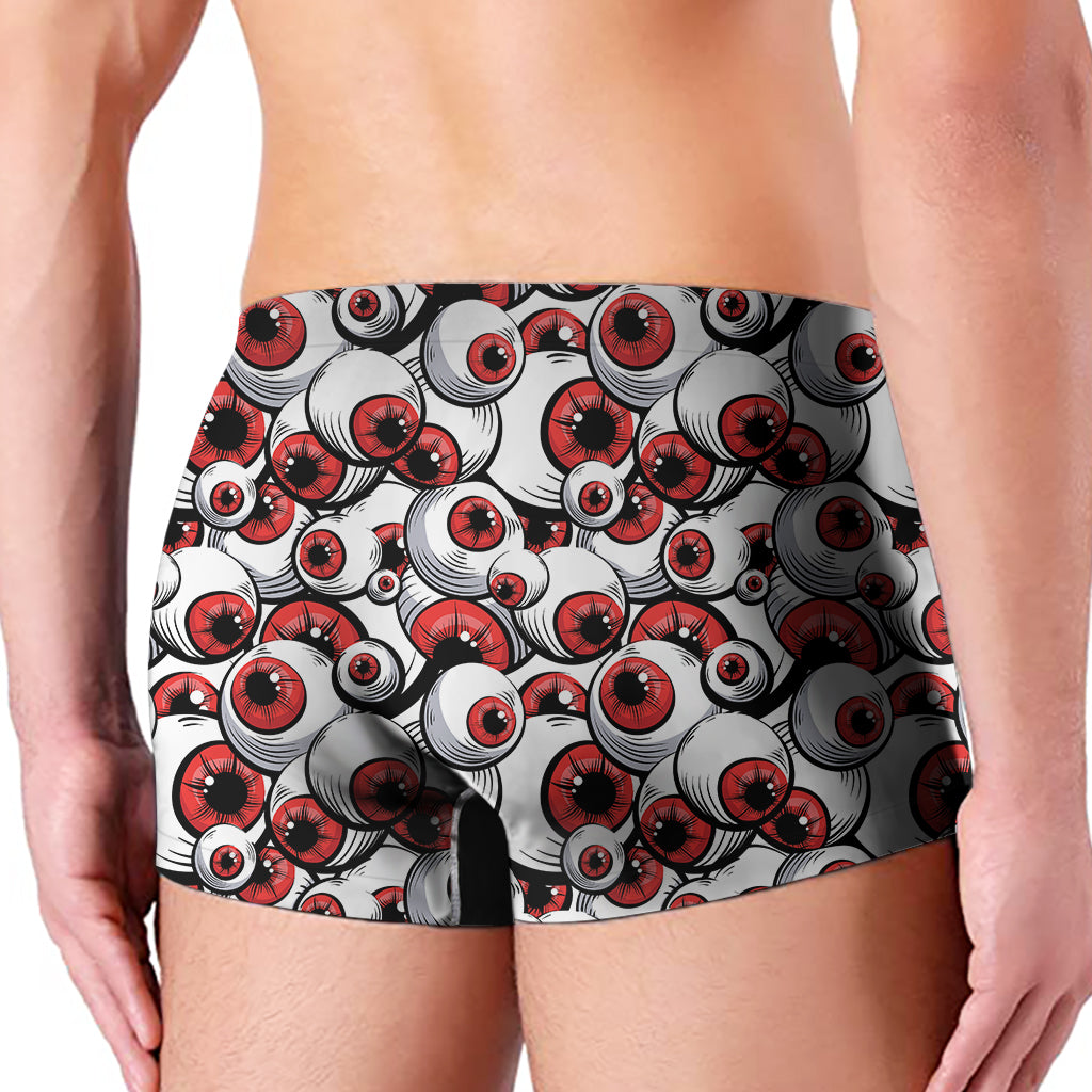 Scary Red Eyeball Pattern Print Men's Boxer Briefs