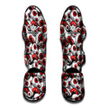 Scary Red Eyeball Pattern Print Muay Thai Shin Guards
