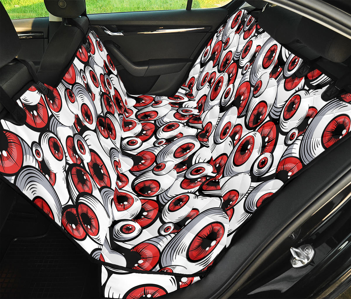 Scary Red Eyeball Pattern Print Pet Car Back Seat Cover