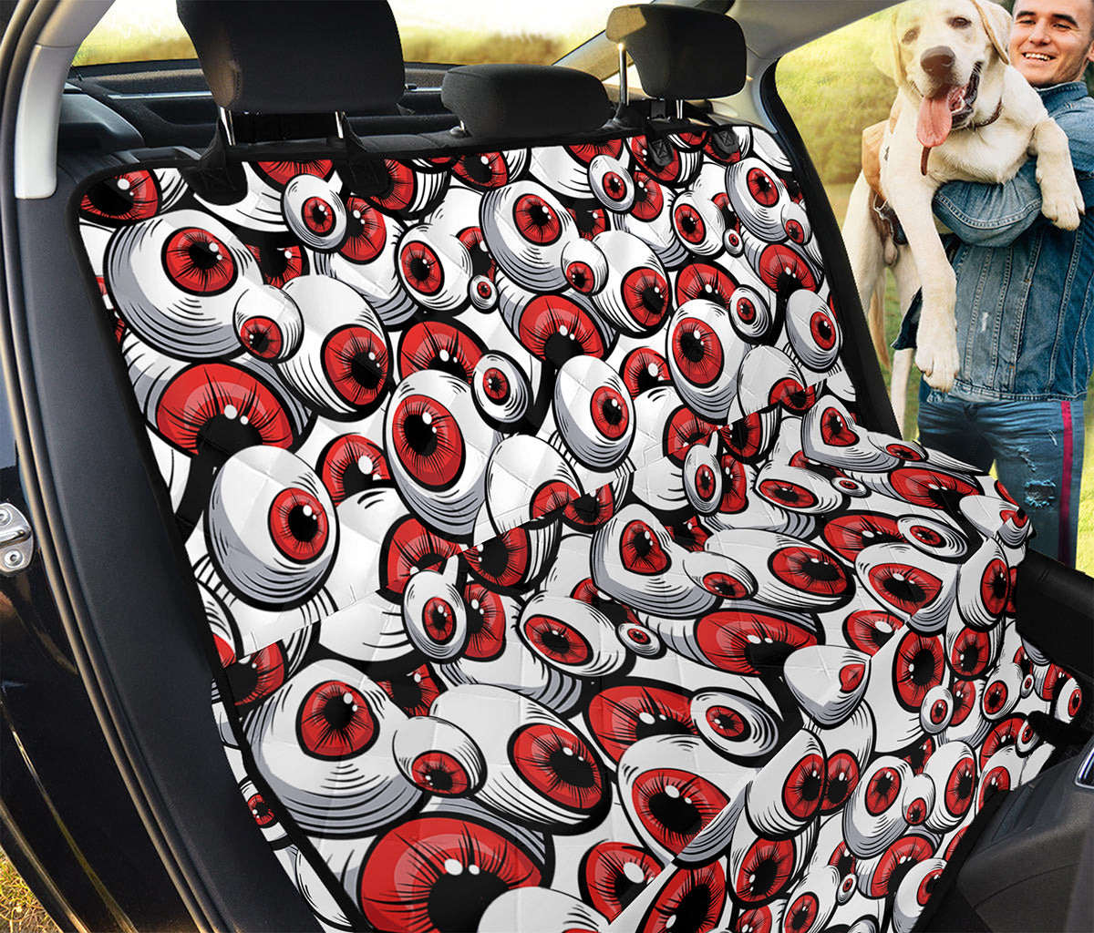 Scary Red Eyeball Pattern Print Pet Car Back Seat Cover