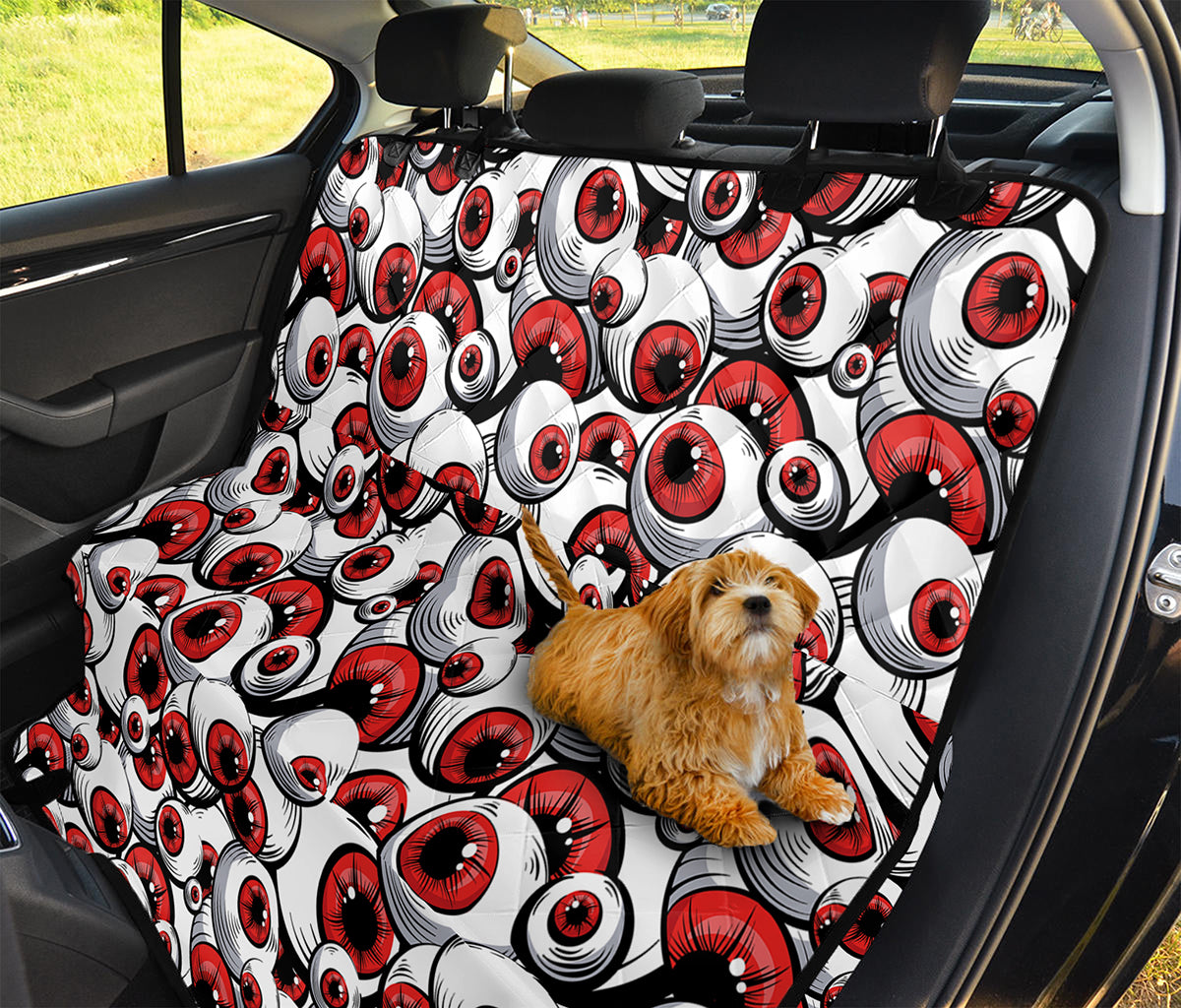 Scary Red Eyeball Pattern Print Pet Car Back Seat Cover