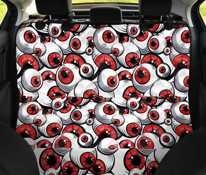 Scary Red Eyeball Pattern Print Pet Car Back Seat Cover