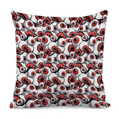 Scary Red Eyeball Pattern Print Pillow Cover