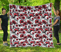 Scary Red Eyeball Pattern Print Quilt