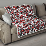 Scary Red Eyeball Pattern Print Quilt