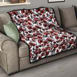Scary Red Eyeball Pattern Print Quilt