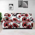 Scary Red Eyeball Pattern Print Sofa Cover