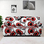 Scary Red Eyeball Pattern Print Sofa Cover