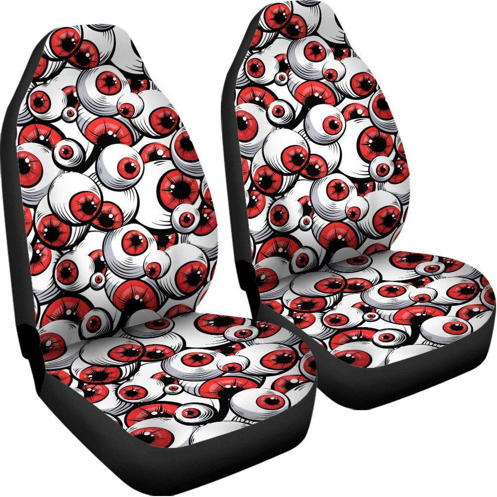 Scary Red Eyeball Pattern Print Universal Fit Car Seat Covers