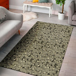 Scary Skeleton Pattern Print Area Rug