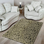 Scary Skeleton Pattern Print Area Rug