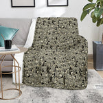 Scary Skeleton Pattern Print Blanket