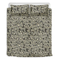 Scary Skeleton Pattern Print Duvet Cover Bedding Set