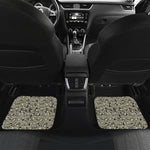 Scary Skeleton Pattern Print Front and Back Car Floor Mats