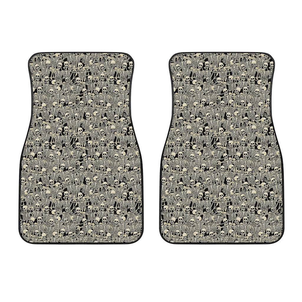 Scary Skeleton Pattern Print Front Car Floor Mats