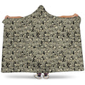 Scary Skeleton Pattern Print Hooded Blanket