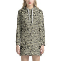 Scary Skeleton Pattern Print Pullover Hoodie Dress