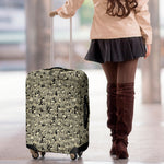 Scary Skeleton Pattern Print Luggage Cover